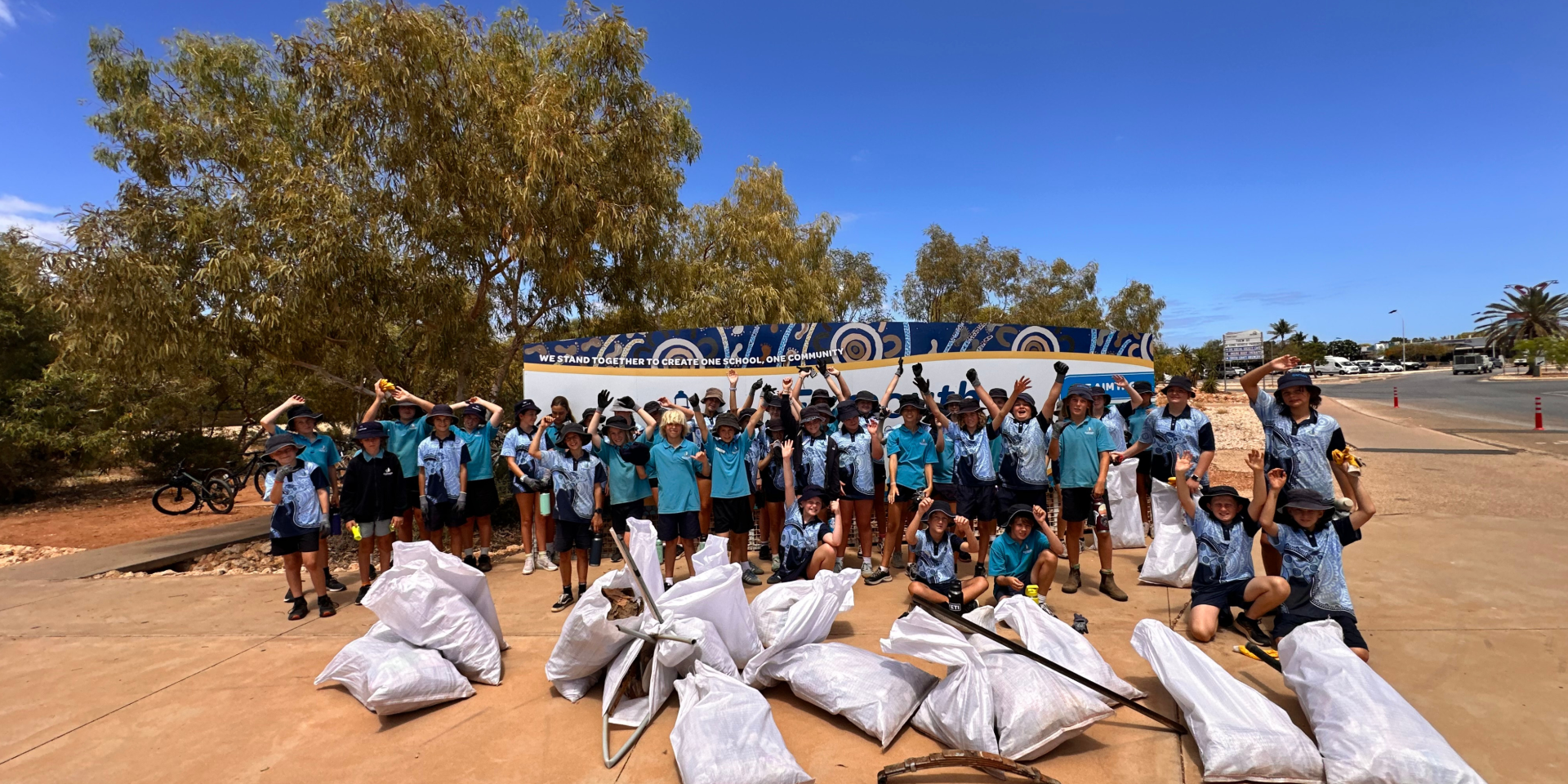 Exmouth District High School students clean up graduation traditions